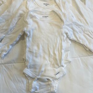 Gerber & Mighty Goods White Long-Sleeve Cotton Baby Bodysuit - 6 Pack